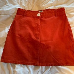 Red BDG mini skirt size medium